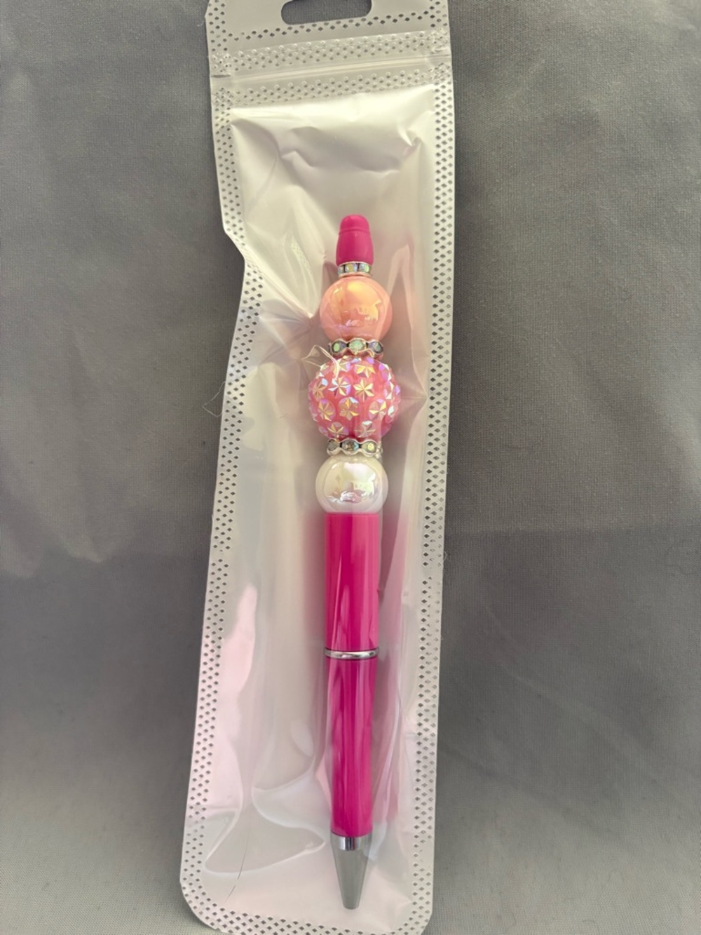 Pink Beaded Pen